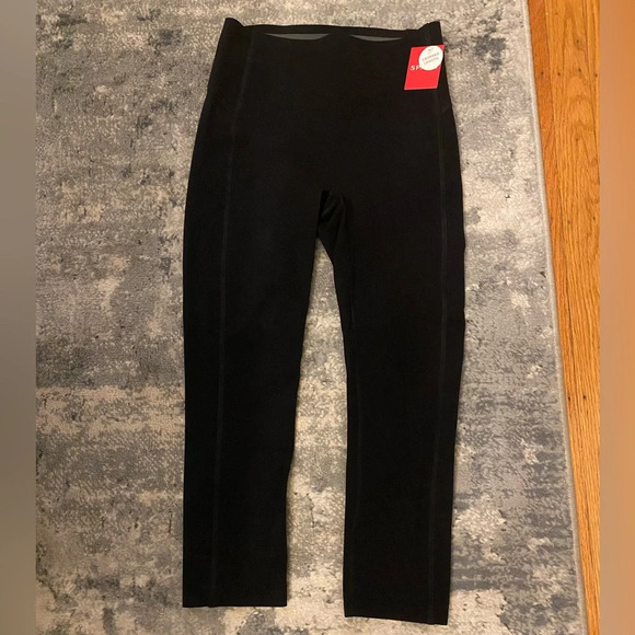 NWT $98! Spanx Cropped Icon Leggings, SZ XS, Very Black - Picture 2 of 8